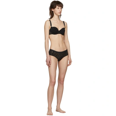 Shop Stella Mccartney Black Betty Twinkling Briefs In 200 Black