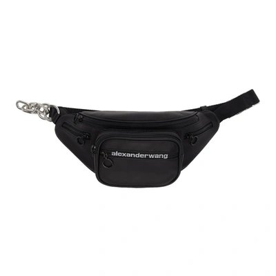 Attica Logo Leather Belt Bag - Black