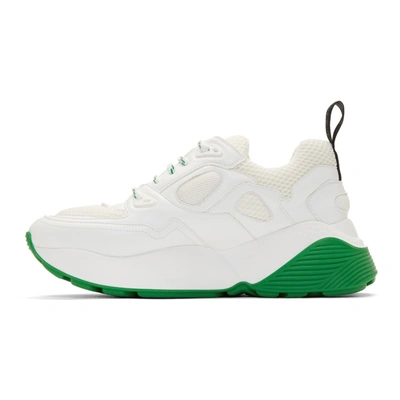 Shop Stella Mccartney White And Green Eclypse Sneakers In 9071 White