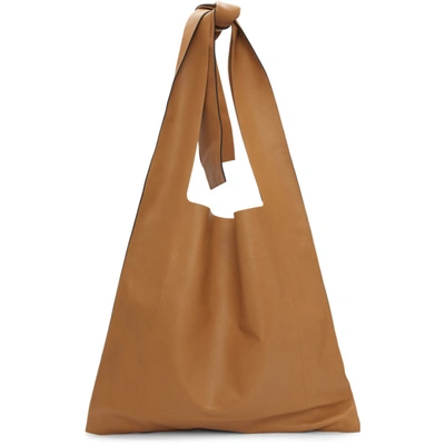 Shop Loewe Tan Bow Tote In 3649 Carame