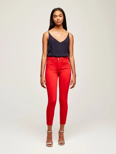 Shop L Agence Margot Jean In Engine Red