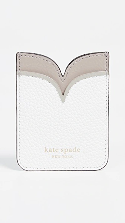 Shop Kate Spade Sam Double Sticker Pocket In Optic White