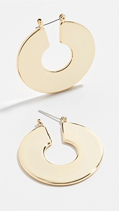 Shop Luv Aj Donatella Hoop Earrings In Yellow Gold