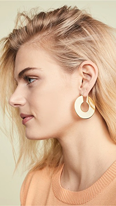 Shop Luv Aj Donatella Hoop Earrings In Yellow Gold