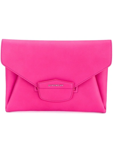 Shop Givenchy Large Antigona Clutch - Pink