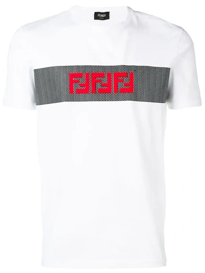 Shop Fendi Ff Logo T-shirt - White