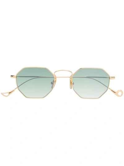 Shop Eyepetizer Claire Sunglasses In Gold