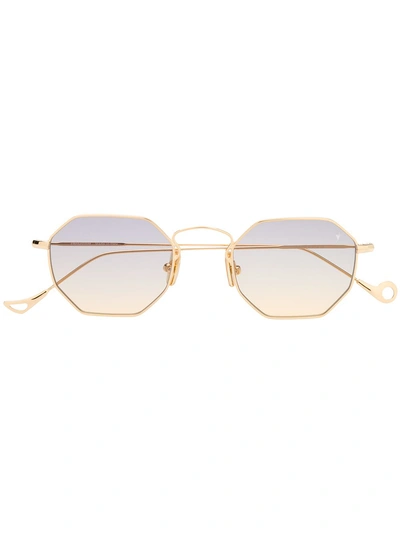 Shop Eyepetizer Claire Sunglasses In 金色