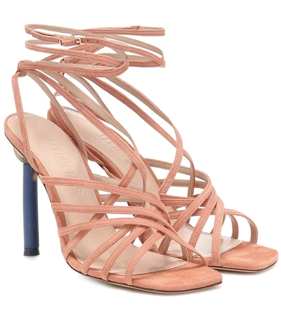 Shop Jacquemus Les Sandales Pisa Suede Sandals In Pink