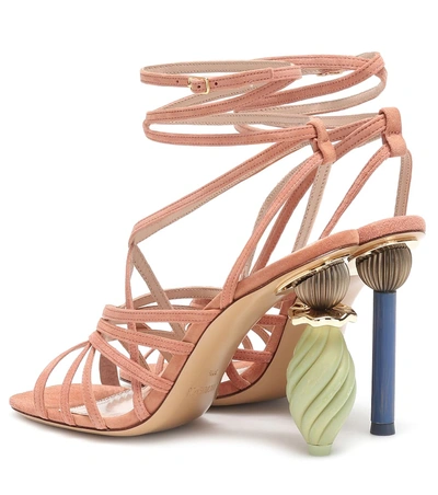 Shop Jacquemus Les Sandales Pisa Suede Sandals In Pink