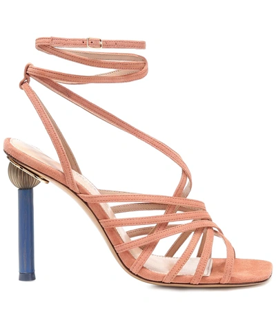 Shop Jacquemus Les Sandales Pisa Suede Sandals In Pink