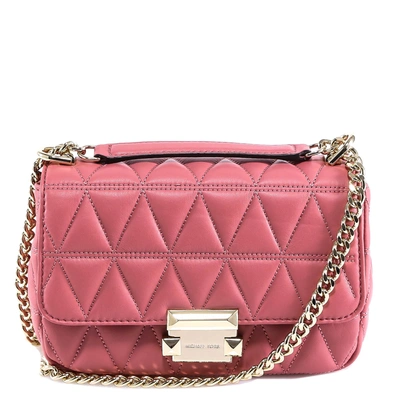Shop Michael Michael Kors Sloan Small Shoulder Bag In Pink