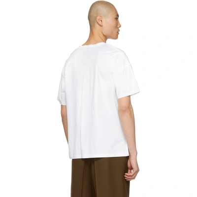 Shop Jil Sander White Poplin Logo T-shirt In 100 Wht