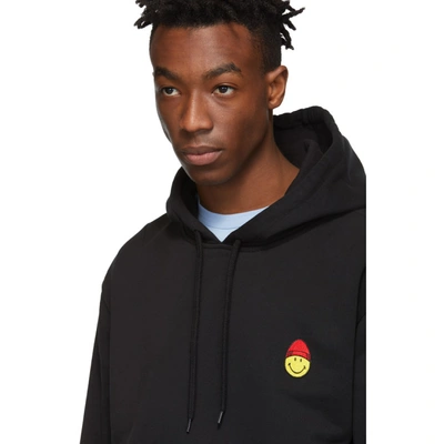 Shop Ami Alexandre Mattiussi Black Smiley Edition Patch Hoodie In 001 Black