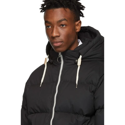 Shop Ami Alexandre Mattiussi Black Down Hooded Jacket