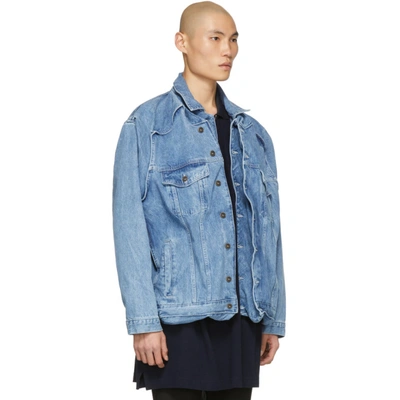 Shop Y/project Blue Denim Pop-up Jacket