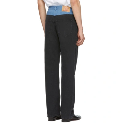 Shop Y/project Blue Cut-outs Jeans In F31 Black
