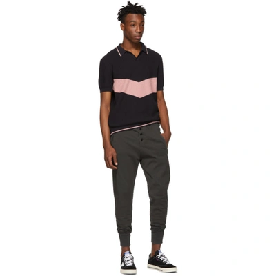 Shop Golden Goose Navy And Pink Harry Polo In Navy/pink