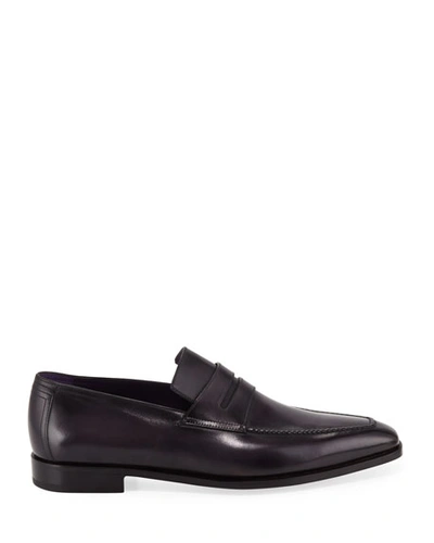 Shop Berluti Men's Andy Demesure Calf Leather Loafer In Black