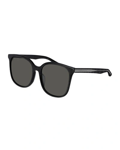 Shop Balenciaga Square Monochromatic Sunglasses In Black