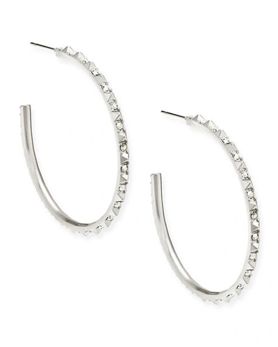 Shop Kendra Scott Veronica Hoop Earrings In Silver