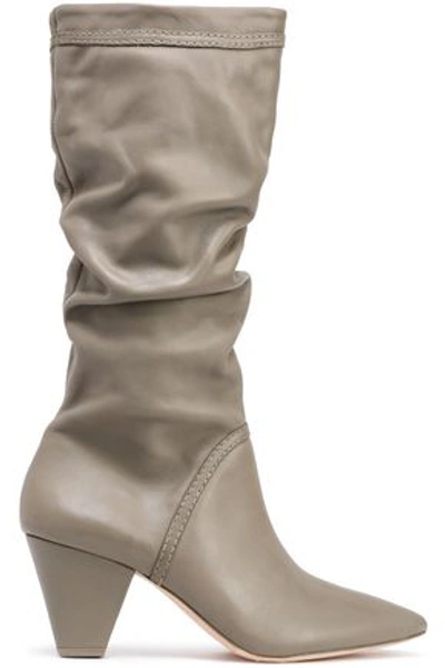 Shop Zimmermann Leather Boots In Taupe