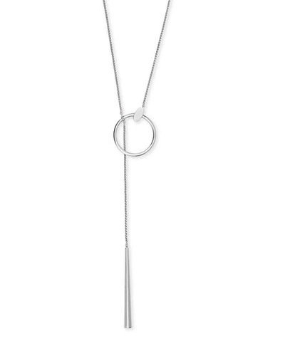 Shop Kendra Scott Tegan Pull-through Necklace In Silver