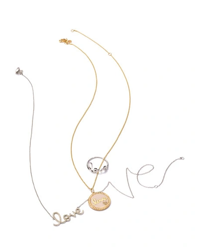 Shop Sydney Evan 14k Gold Love Medallion Necklace W/ Enamel & Diamonds