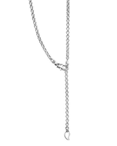 Shop Lagos Beloved Lock Pendant Necklace In Silver