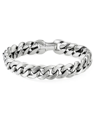 Shop David Yurman Men's Curb Chain Bracelet In Silver, 11.5mm