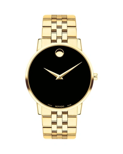 Shop Movado Men's Museum Classic Bracelet Watch In Gold