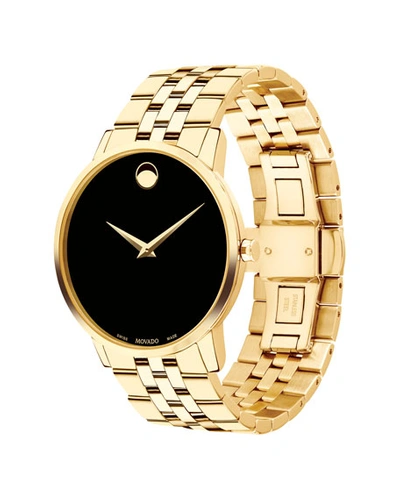 Shop Movado Men's Museum Classic Bracelet Watch In Gold