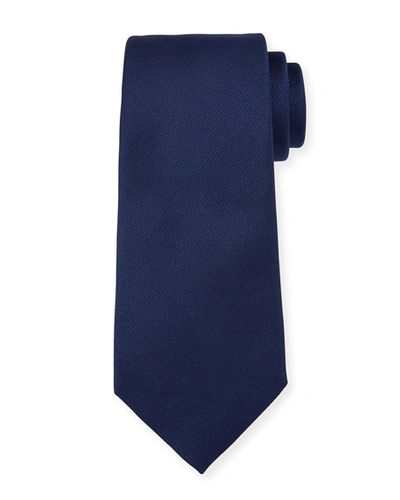 Shop Ermenegildo Zegna Solid Silk Twill Tie In Blue