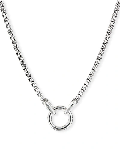 Shop David Yurman Men's Silver Charm Necklace, 24"l