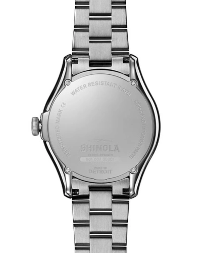 Shop Shinola 38mm Vinton Bracelet Watch, Black In Black/silver