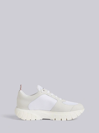 Shop Thom Browne Raised Tech Running Shoe In White