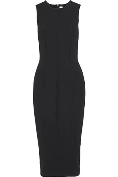 Shop Victoria Beckham Woman Stretch-knit Dress Black