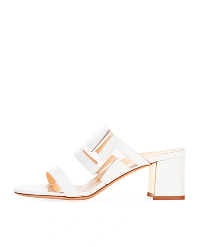 Shop Marion Parke Bailey Geometric Pvc Slide Sandals In White