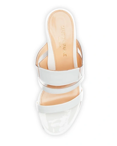 Shop Marion Parke Bailey Geometric Pvc Slide Sandals In White