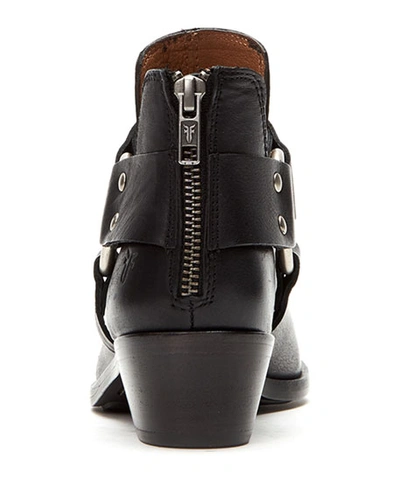 Shop Frye Ray Leather Harness Booties In Black