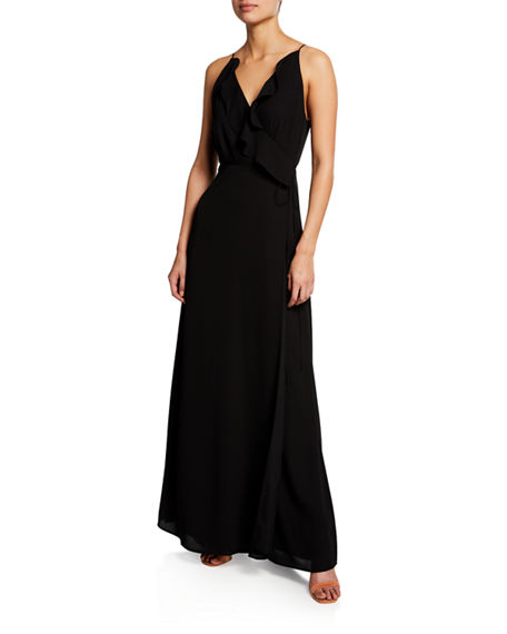 Wayf The Jamie Lace-Up Maxi Dress In Black | ModeSens