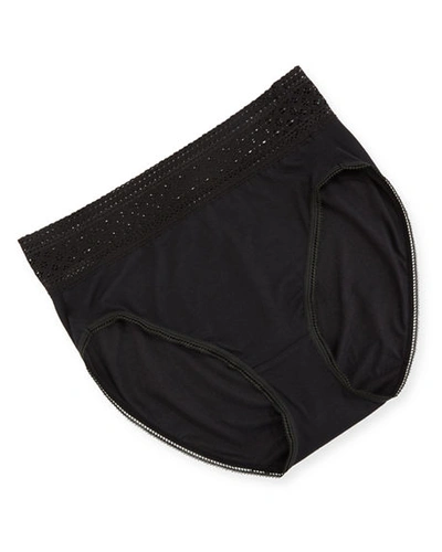 Shop Wacoal Subtle Beauty High-cut Bikini Briefs In Black