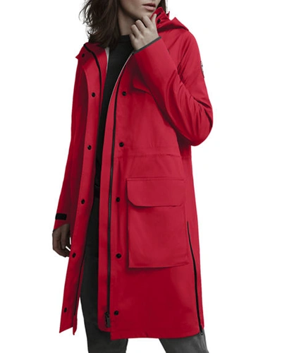 Shop Canada Goose Seaboard Reflective-sleeve Jacket In Red