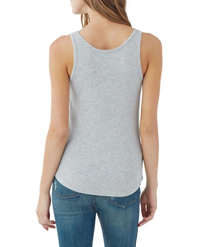 Shop Splendid Zuma 2x1 Rib Scoop-neck Tank In H Grey