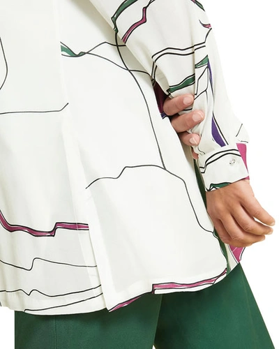 Shop Marina Rinaldi Plus Size Fatalita Abstract-print Blouse In White