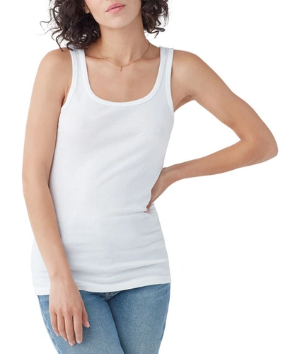 Splendid Zuma 2x1 Rib Scoop-neck Tank In White