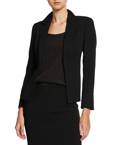 Shop Akris Ocelia Slit Crepe Jacket In Black