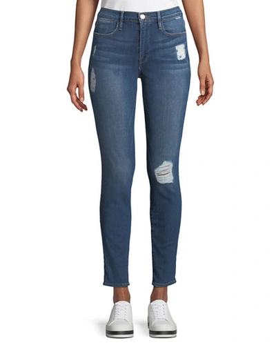 Shop Frame Le High Skinny Stretch Ankle Jeans In Hilltop