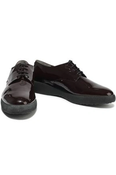 Shop Robert Clergerie Woman Feydol Patent-leather Brogues Merlot