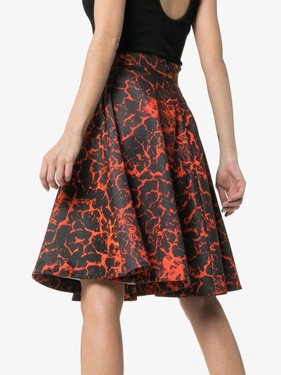 Shop Charm's X Kappa Lava-print Skirt In Red